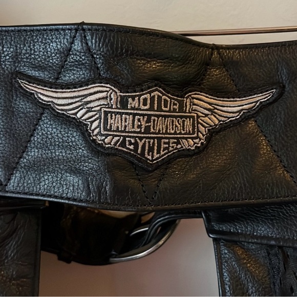 Women’s XL Harley Davidson leather fringe chaps - Picture 5 of 14